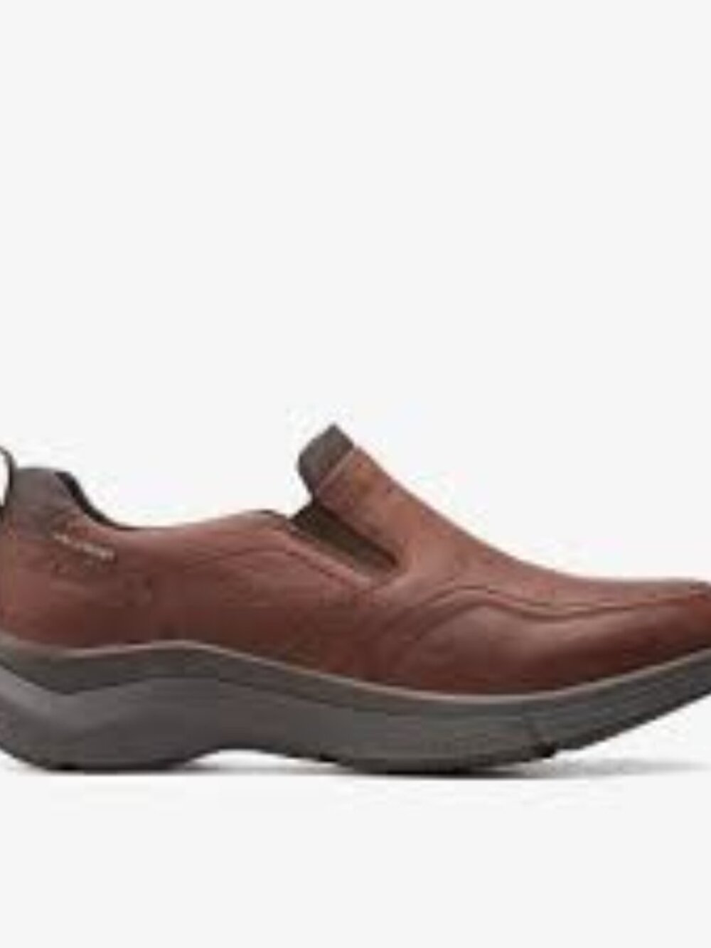 Clarks  Wave 2.0 Edge Waterproof Slip-On Sneaker  Brown Oily Tumbled Leather 10